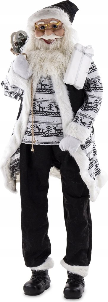 Nagy Mikulás Figura Karácsonyra, Ajándék a Fa Alá, 180 cm.