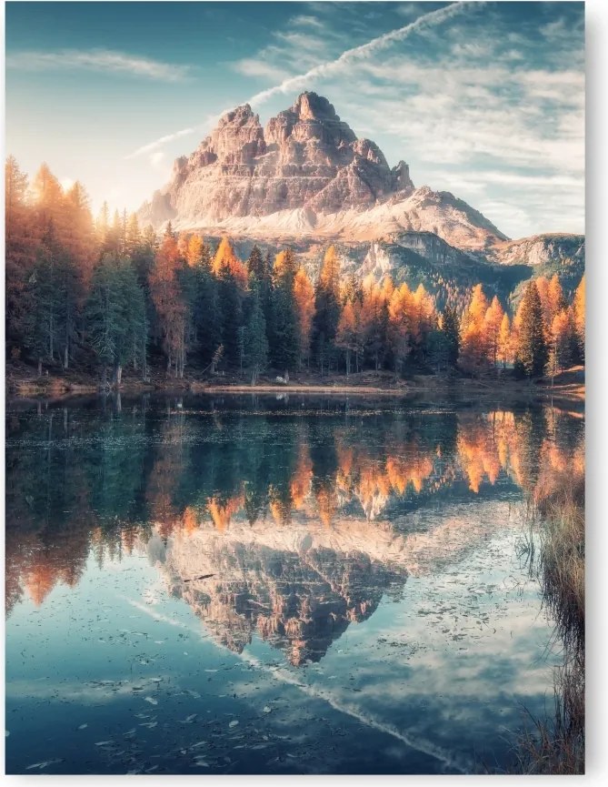 Tó Hegyek Erdő poszter 30x40 cm nyomtatás kép #185