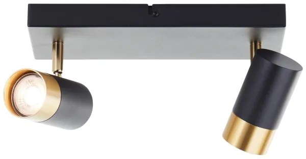 Brilliant - LED spotlámpa VIGOLO 2xGU10/5W/230V fekete/arany