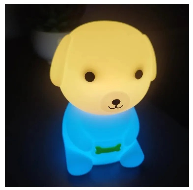 LED RGB dimmelhető újratölthető gyermek éjszakai lámpa LED/2,5W/5V 3000K 1200 mAh kutya