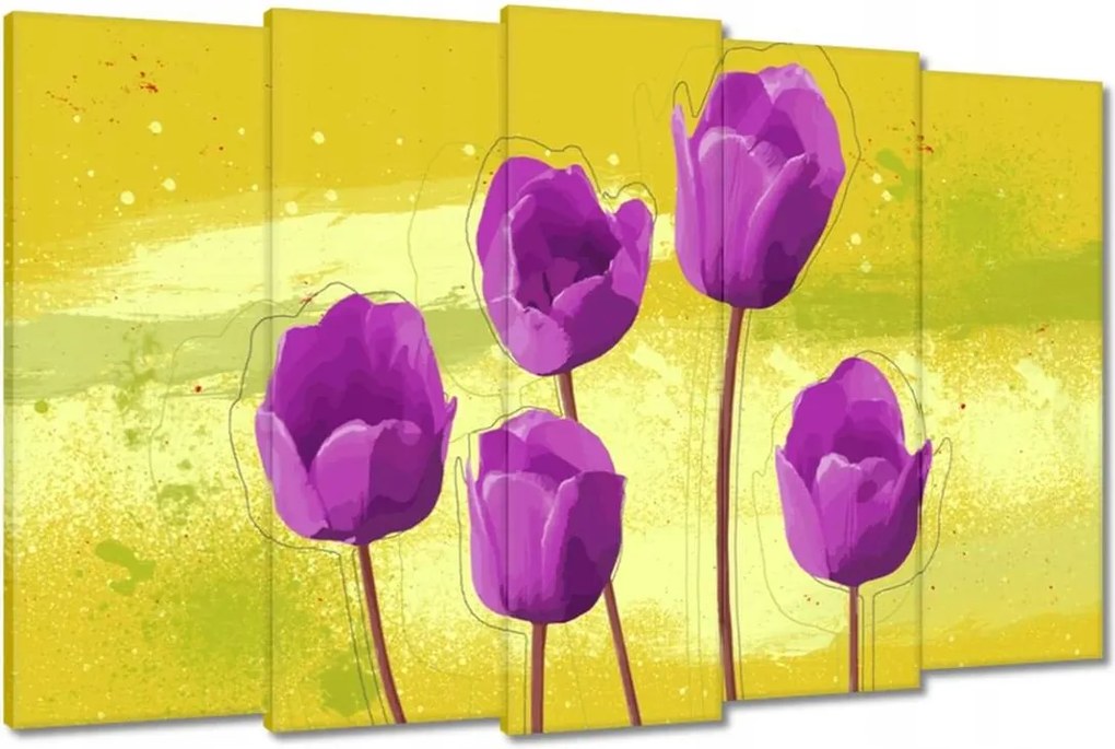 Vászonkép 150x95 Mezei pipacsok Mézes háttér