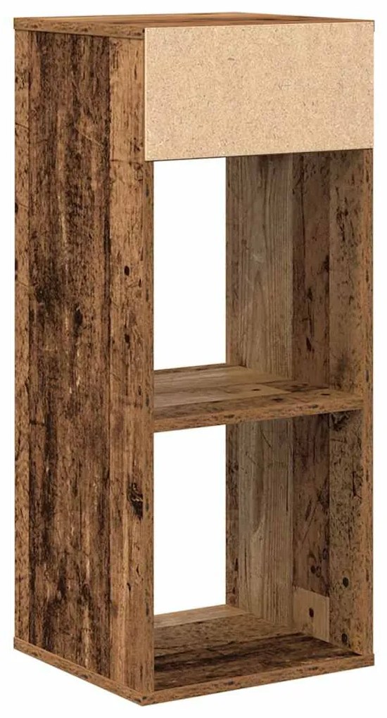 könyvszekrény antik fa 34x31x80 cm szerelt fa