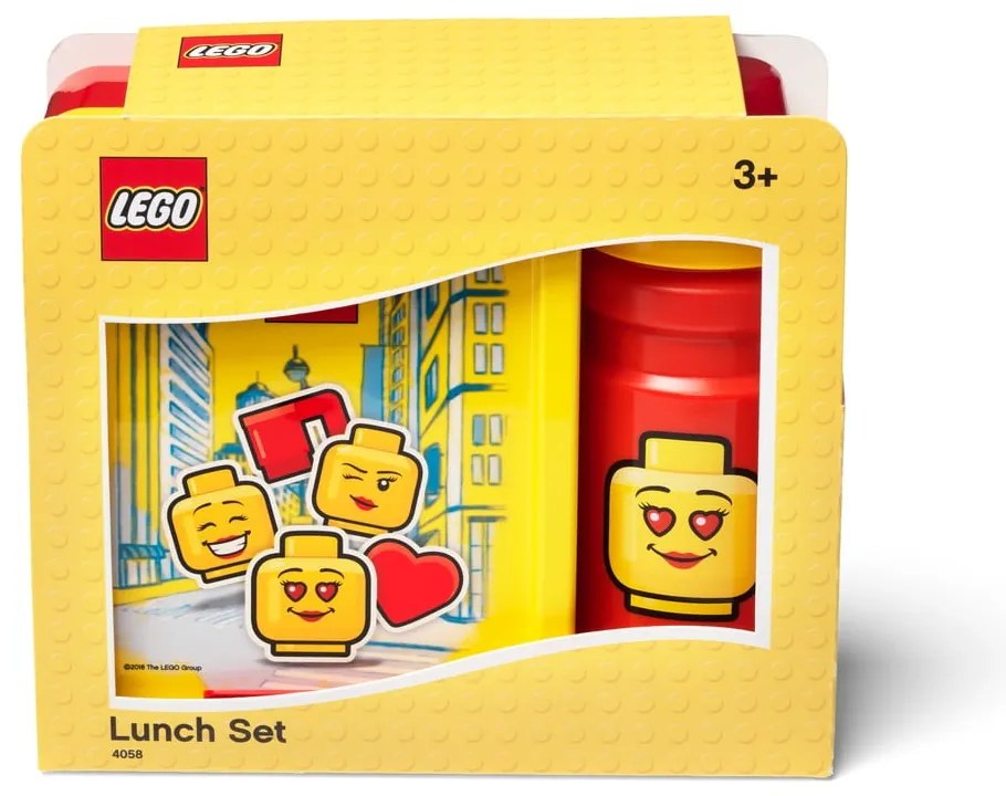 Iconic sárga-piros uzsonnásdoboz és kulacs szett - LEGO®