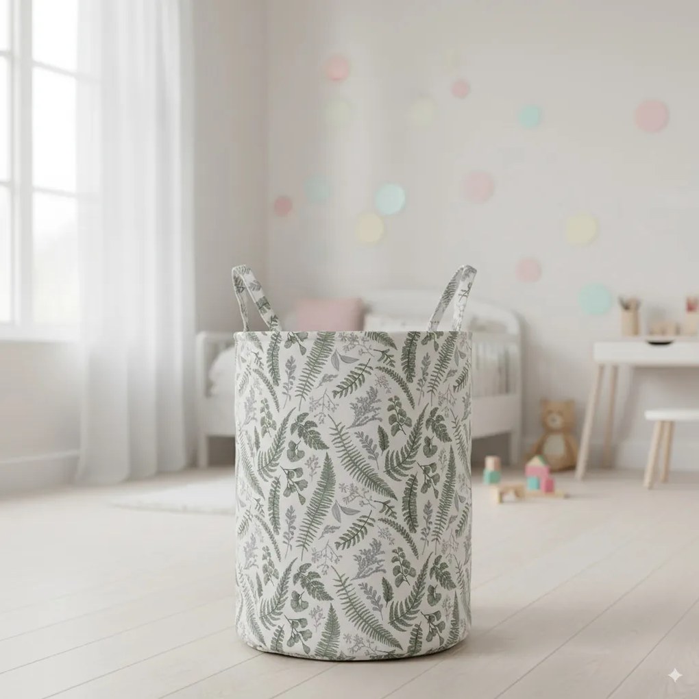 Sötét fonott kosár tengerifűből 26 x 23 x 22/27 cm