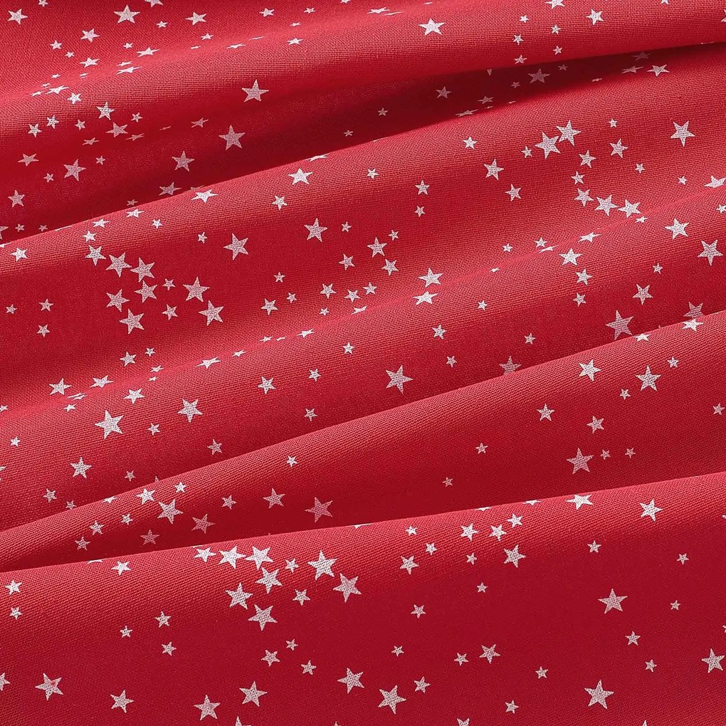 Goldea valencia dekoratív drapéria - csillagok piroson 220x135 cm