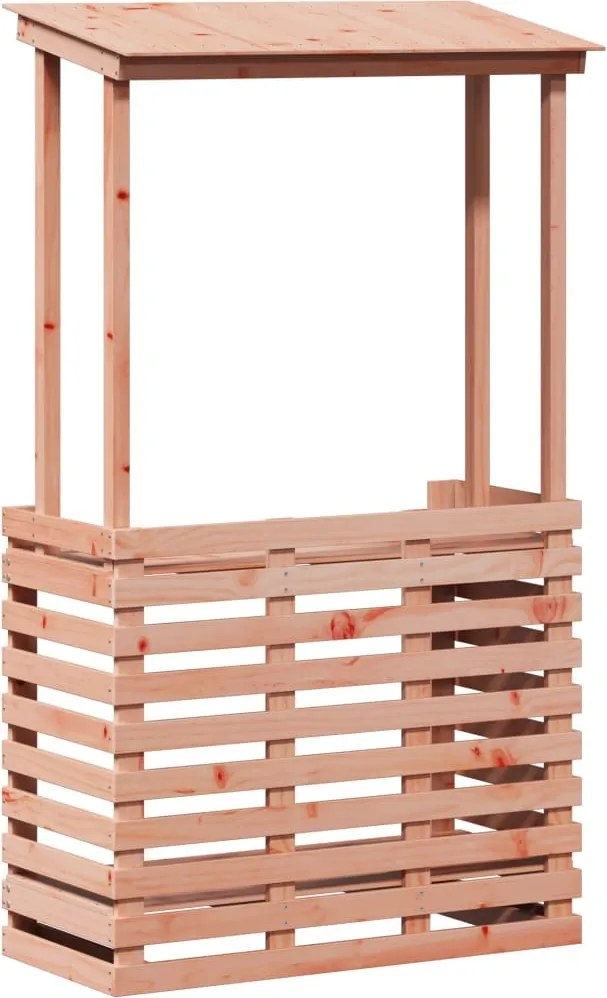 vidaXL kültéri tömör fa bárasztal tetővel 112,5 x 57 x 195,5 cm