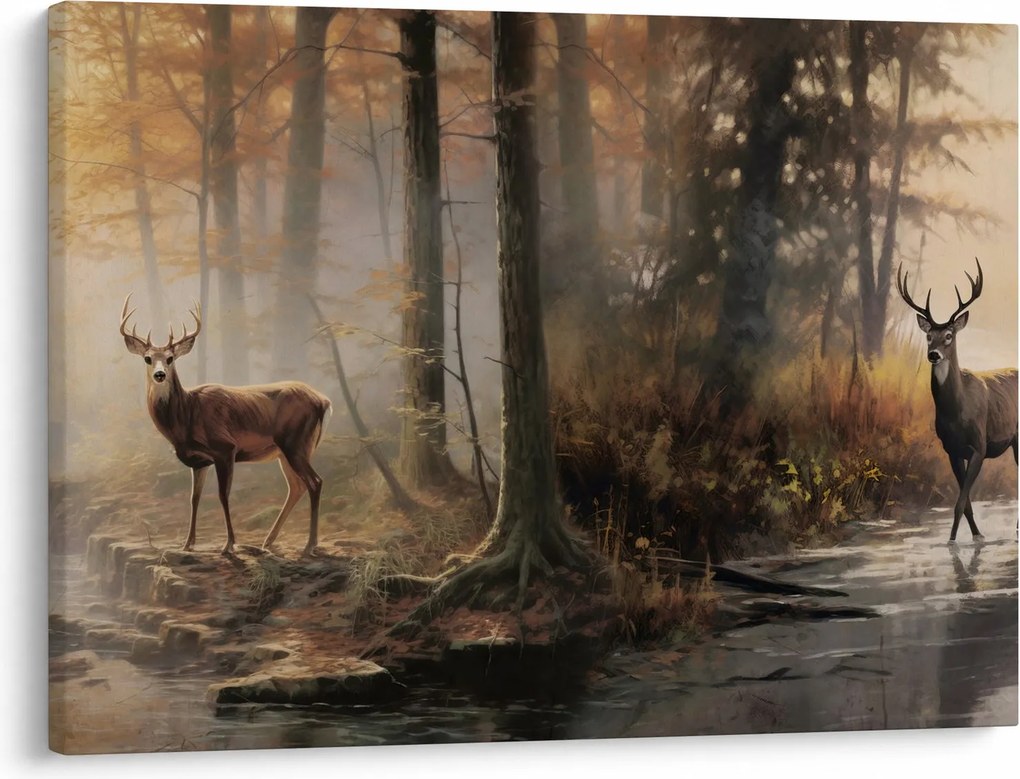 Kép - Vintage vadvilág festmény (70x50 cm)