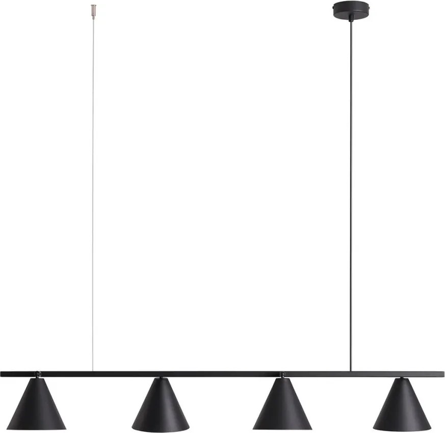 ALDEX 1108L1 FORM Többágú Függesztett Lámpa Fekete E27 IP20