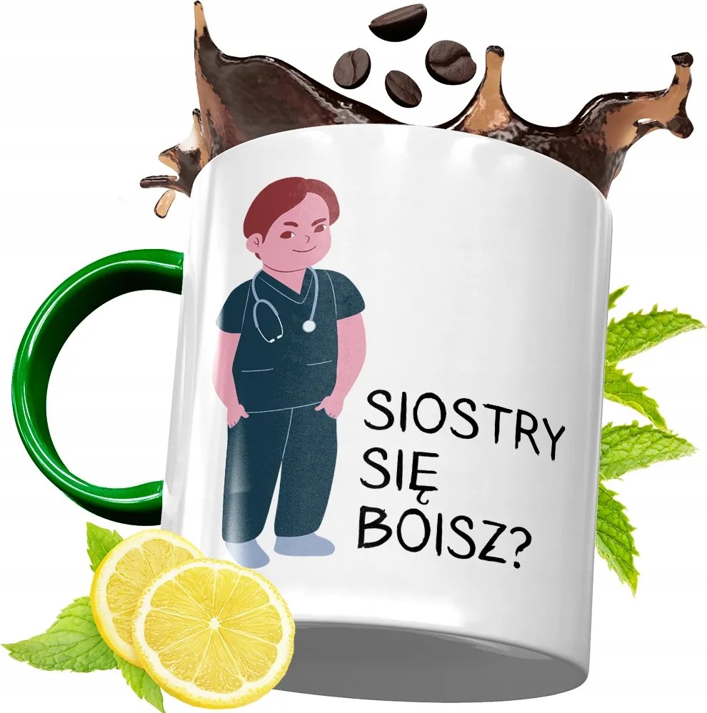 Zöld Bögre Ápolónőnek Tökéletes Ajándék fényképes nyomtatással