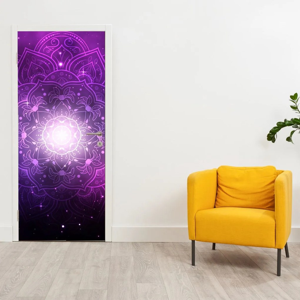 Fotótapéta ajtóra - Lila absztrakció (95x205cm)