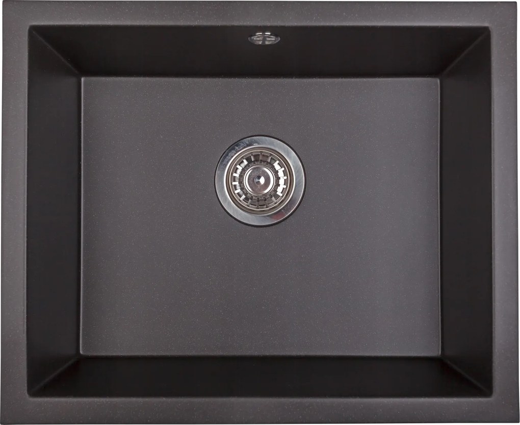 Gránit mosogató konyhai mosogató Junit 56 függesztett pult alatti metál