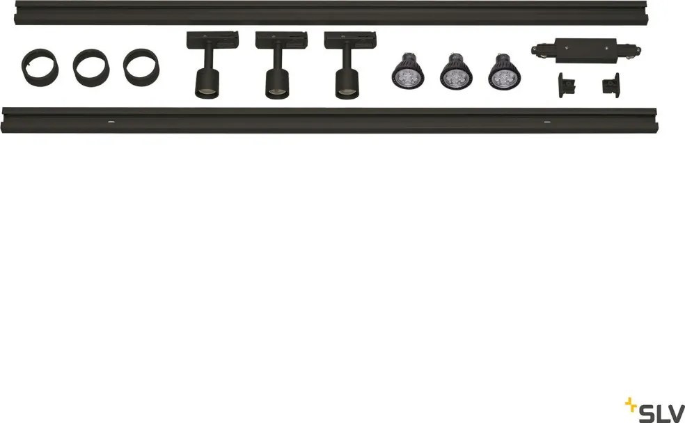 SLV 1F TRACK SET 143190 Sínreflektor 3x4.3W/GU10 2956LM IP20