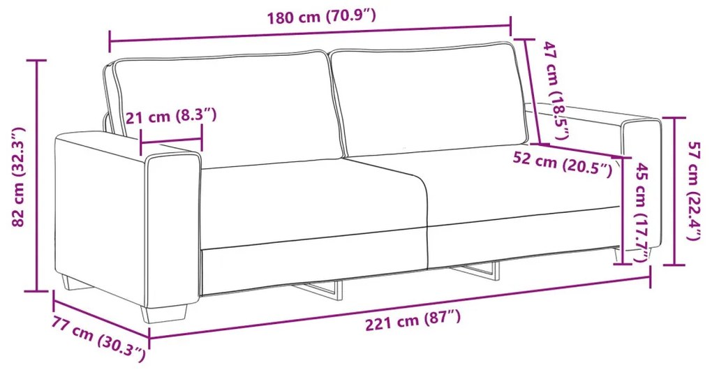vidaXL Kanapé 2 pcs Bézs Lábbal kevert anyag