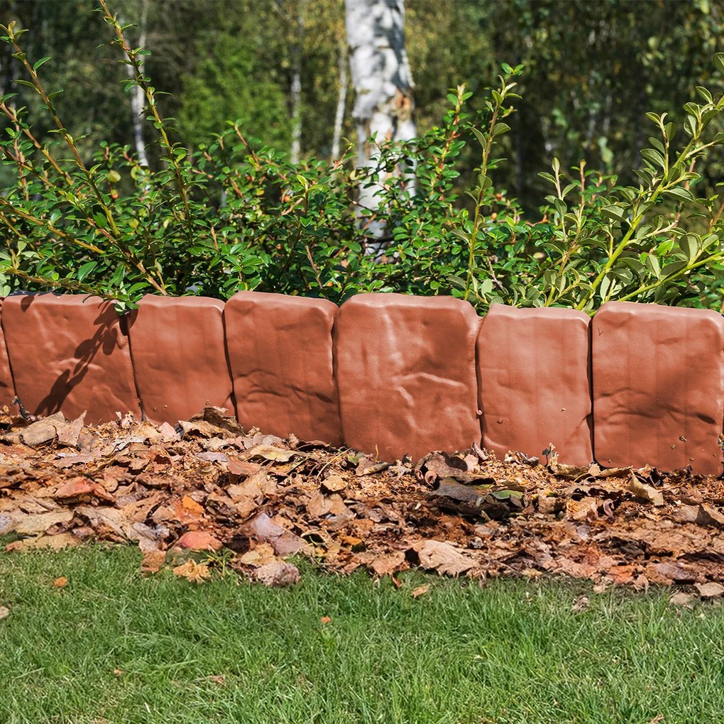 4Home kerti paliszád - szegély Terrakotta, 2,5 m