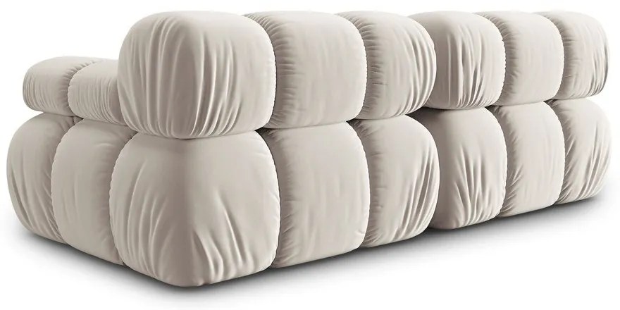 Bézs bársony moduláris kanapé 188 cm Bellis – Micadoni