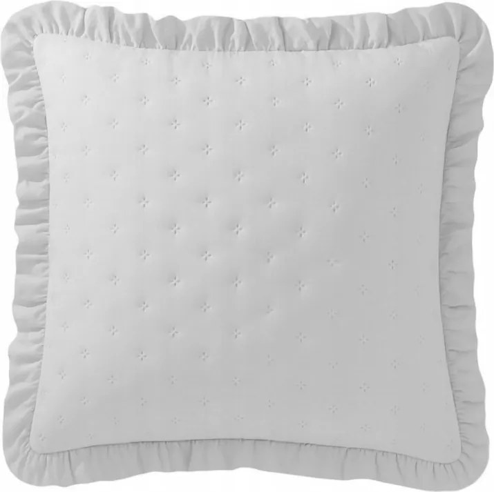 Celia steppelt díszpárnahuzat fodros 45x45 cm világos hamu