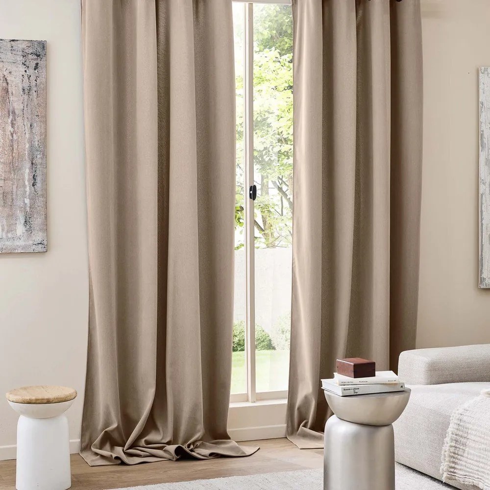 Barna kordbársony termo függöny 140x260 cm Madison – douceur d'intérieur