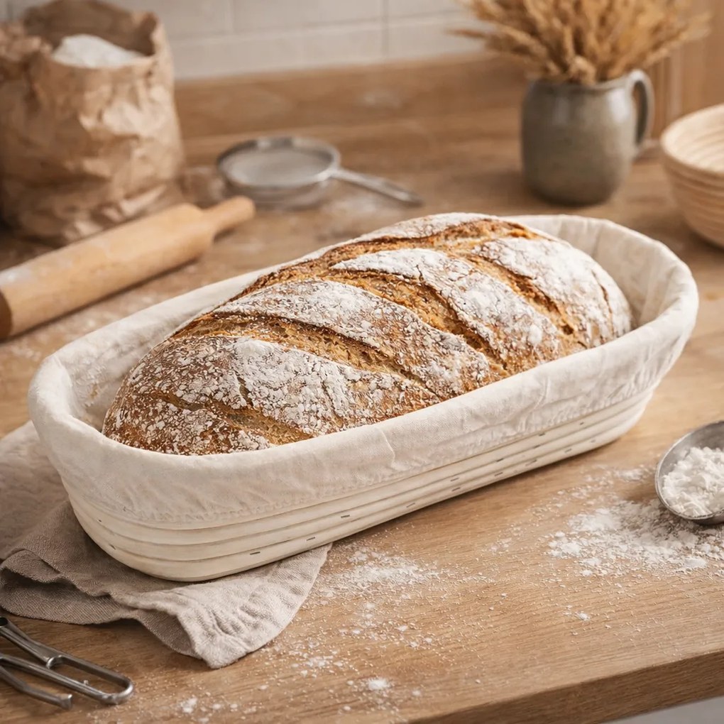 HOME ELEMENTS Ovális kosár szövetbetéttel, 35 x 14 x 7,5 cm, L