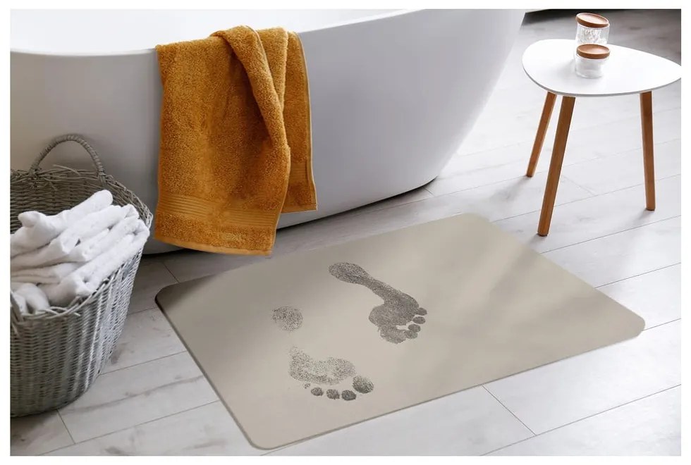 Bézs kovaföld fürdőszobai kilépő 35x45 cm Diatonella – douceur d'intérieur
