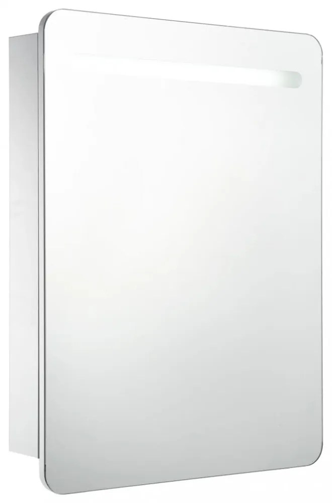 tükrös fürdőszobaszekrény LED világítással 60 x 11 x 80 cm