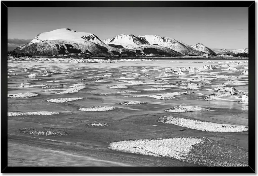 Poszterek keretben 60x40 Tél Norvégia Tó