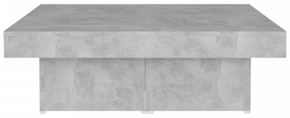 betonszürke szerelt fa dohányzóasztal 90 x 90 x 28 cm