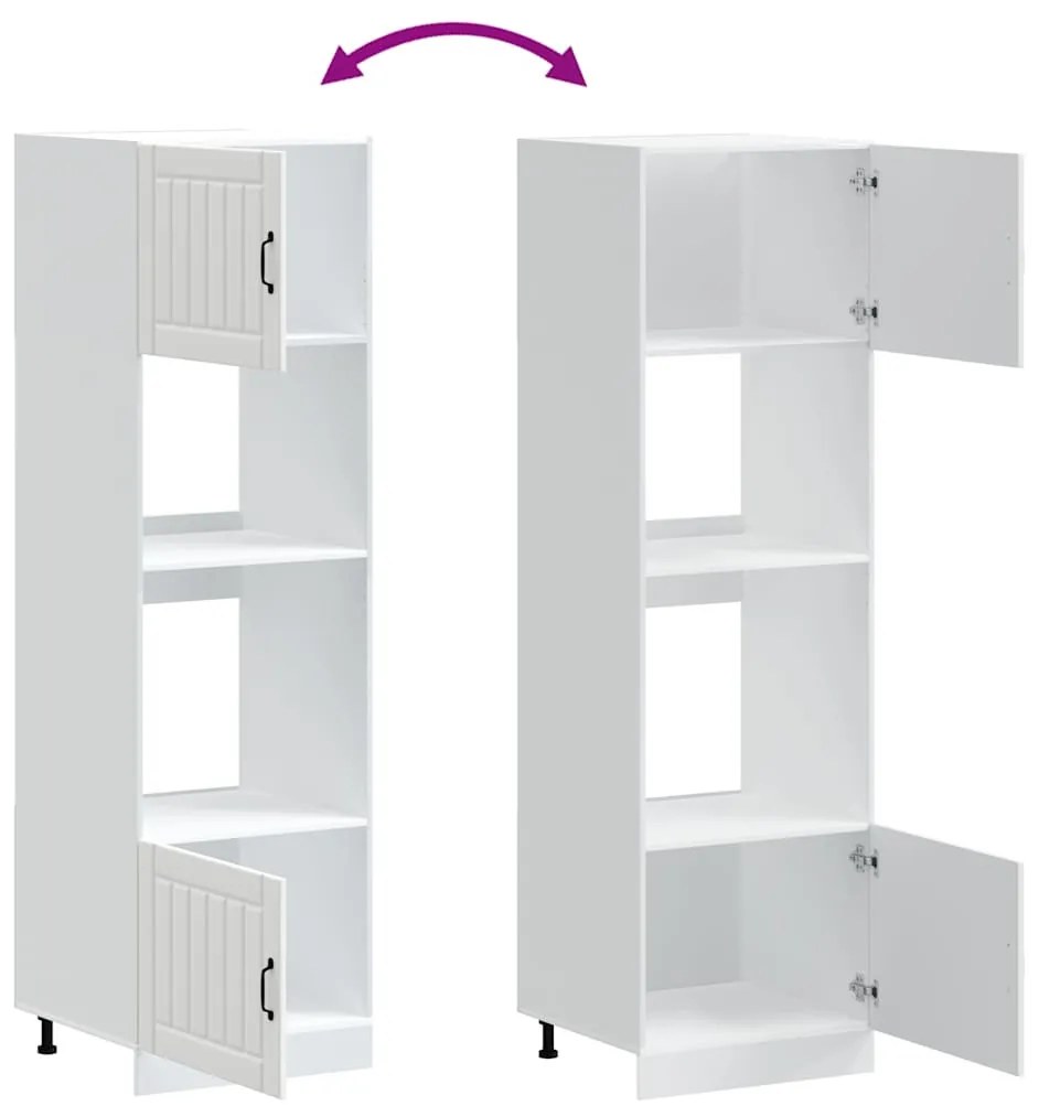 Lucca 2 db fehér szerelt fa sütőszekrények