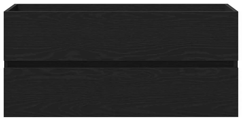 Mosdószekrény tárolóval Musta tammi 90 x 39 x 62 cm Faanyag