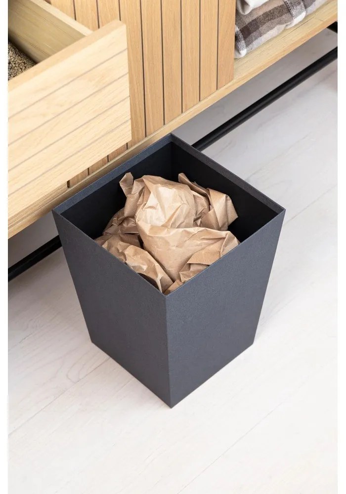 Fekete irodai szemetes Sofia Canvas Paper Laminate – Bigso