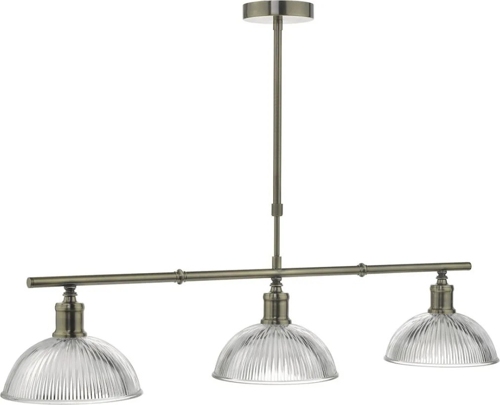 DAR LIGHTING DAR LIGHTING 0375 DARA Többágú Függesztett Lámpa Antik Sárgaréz, Átlátszó E14 IP20