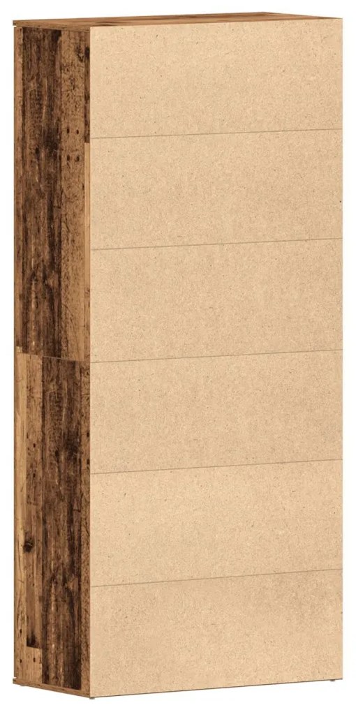 Cipőszekrény régi fa 80x39x180 cm Szerelt fa