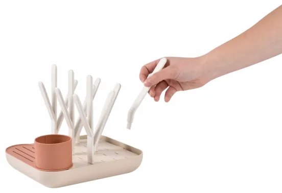 Beaba - Cumisüveg szárítóállvány bézs/narancs