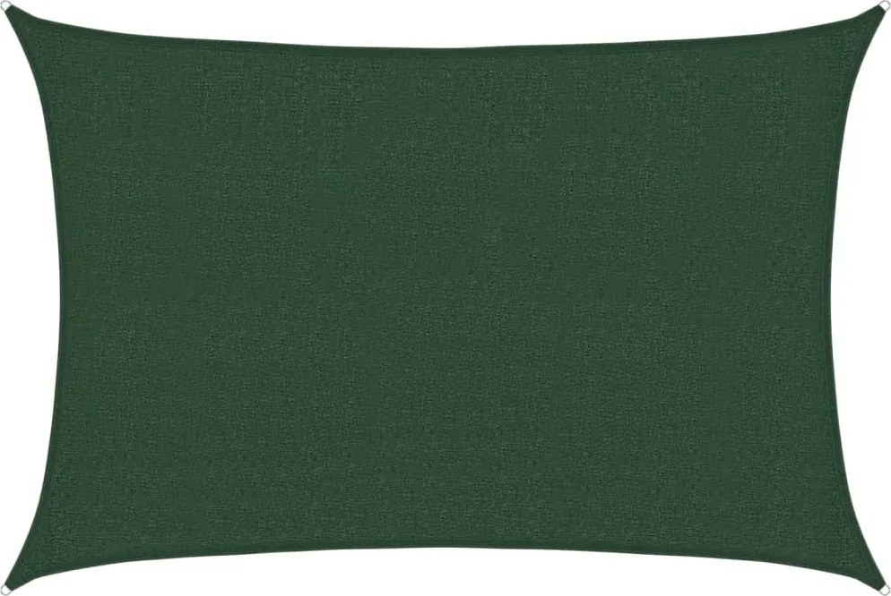 vidaXL sötétzöld HDPE napvitorla 160 g/m² 2,5 x 3,5 m