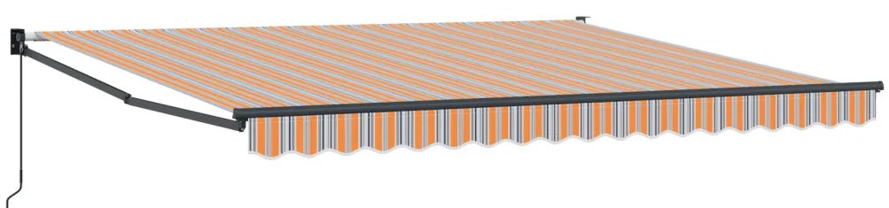Kézi Behúzható Napellenző Többszínű Csík 400x300 cm