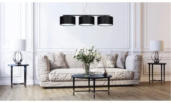 Csillár zsinóron ASTRA 3xE27/60W/230V fekete