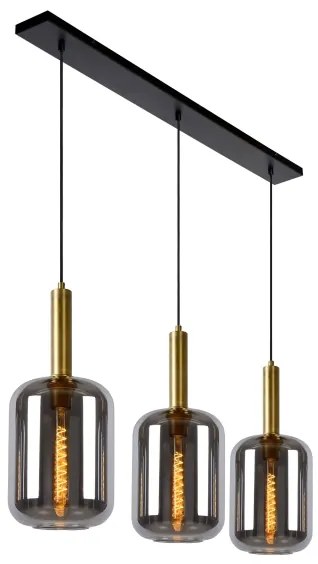 Lucide 45494/03/65 - Csillár zsinóron JOANET 3xE27/40W/230V fekete