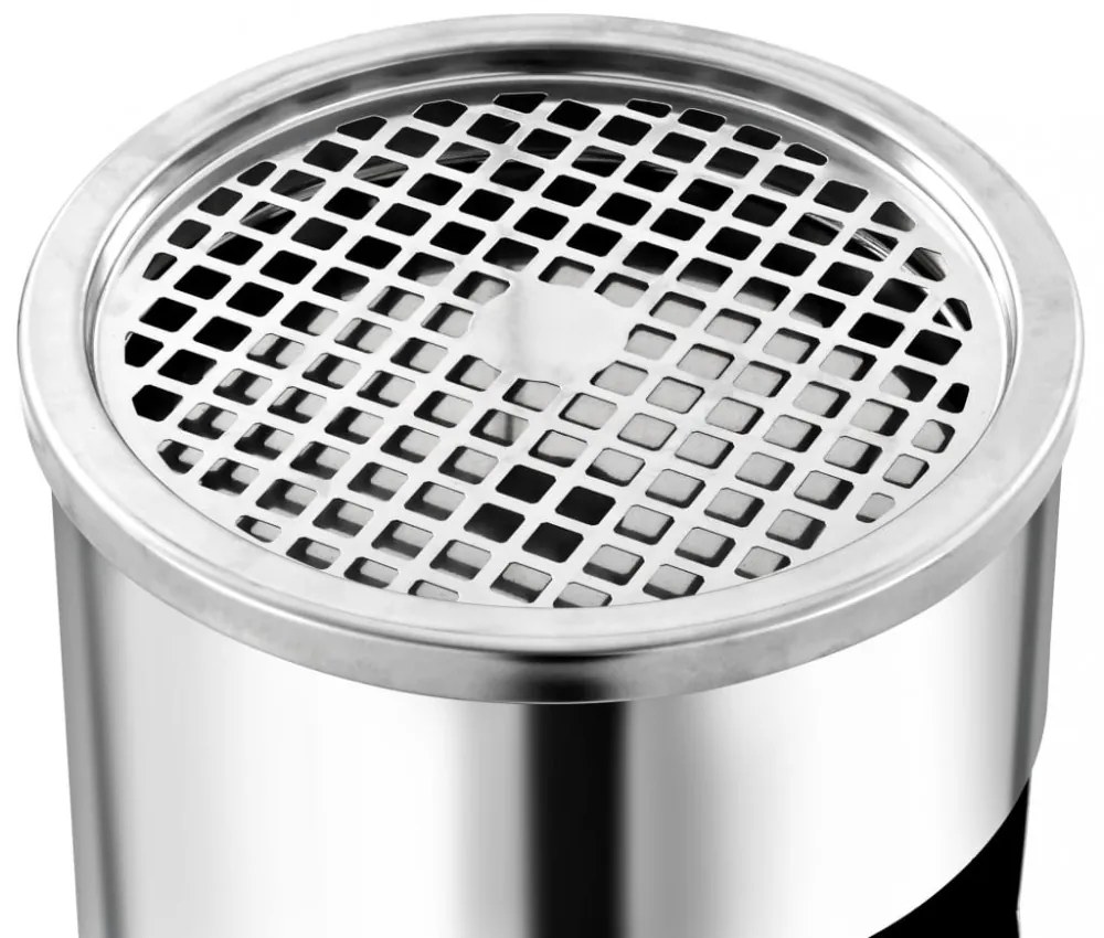 rozsdamentes acél fali szemeteskuka hamutartóval 26 liter