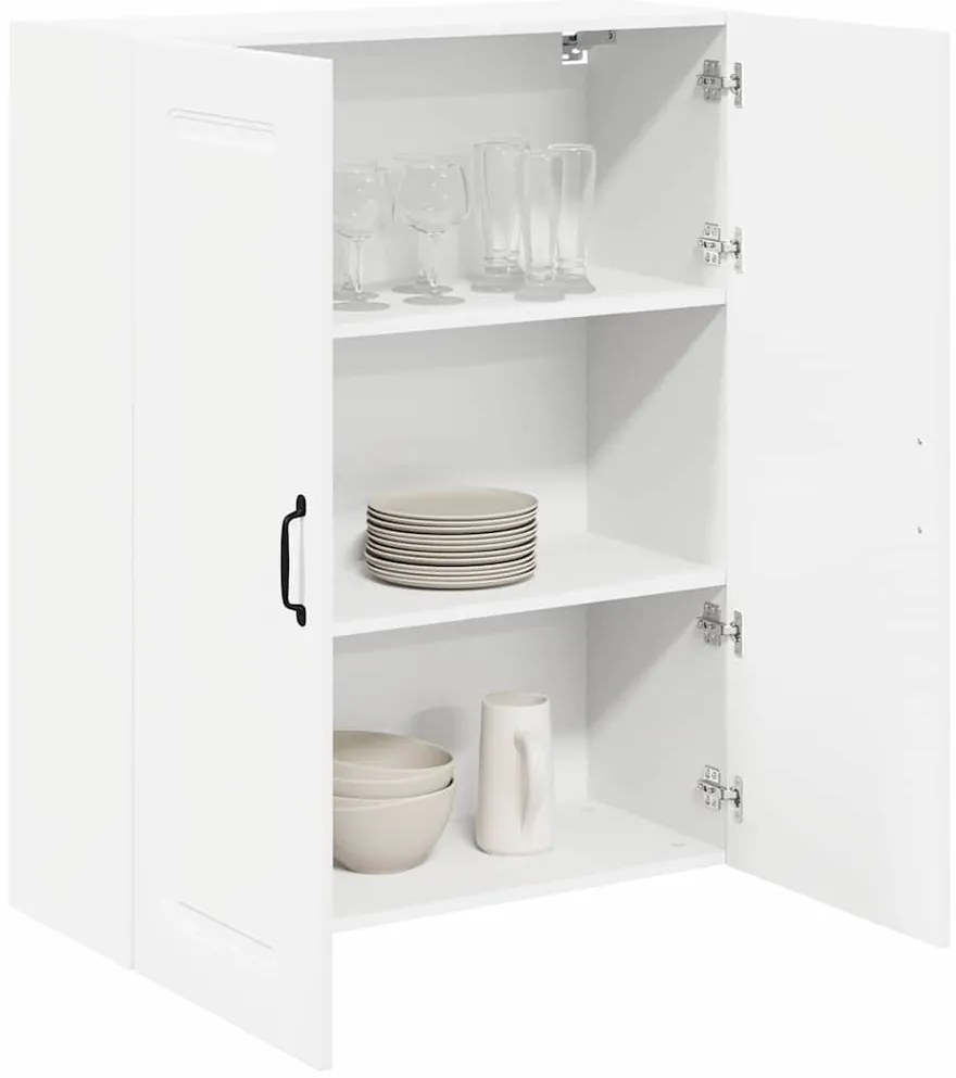 Fali konyhaszekrény polcokkal Fehér 80 x 31 x 100 cm Faanyag