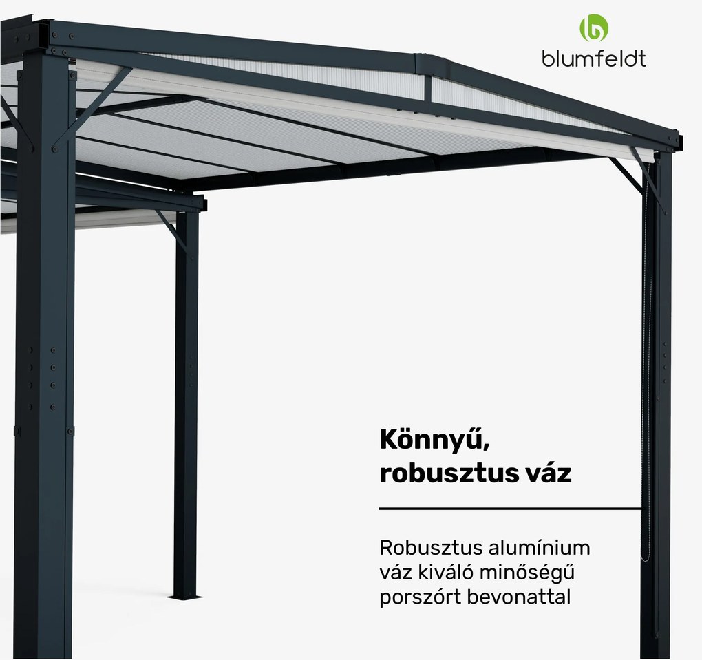 Pantheon Cortina Solid Sky Expand kerti pavilon 3x6, időjárásálló, bővíthető