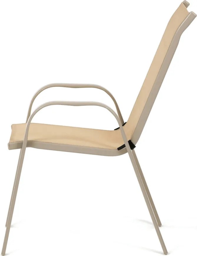 Kerti szék, fém, hálós kivitel, krém, AZC-C1000 CRM