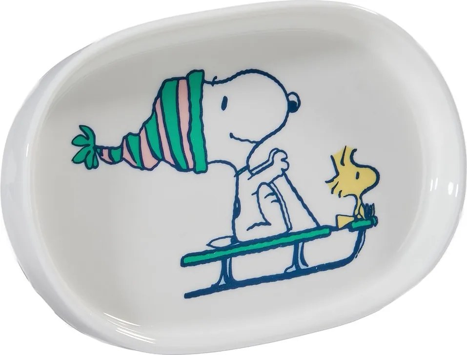 PEANUTS ovális tálka , Snoopy és Woodstock