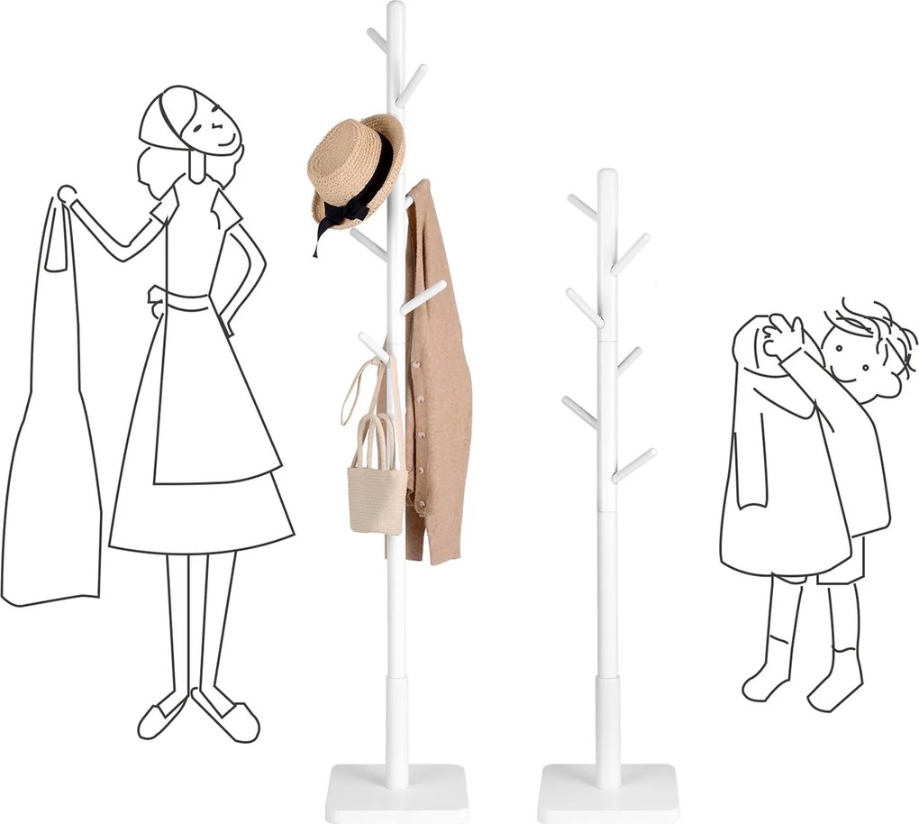 Fehér álló ruhafogas ARBO