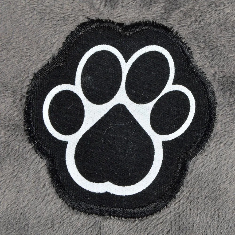 Szürke velúr fekhely kutyáknak ø 50 cm Flakes – Love Story