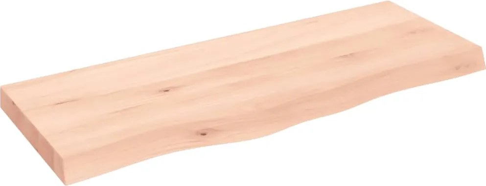 vidaXL kezeletlen tömör tölgyfa fali polc 100x40x(2-6) cm