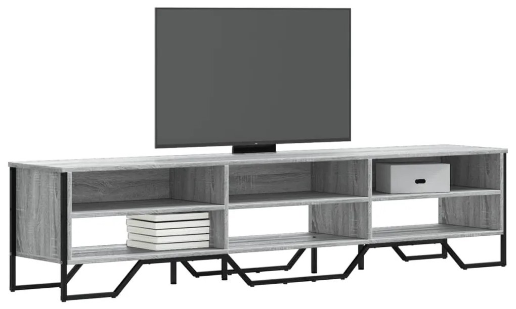 szürke sonoma színű szerelt fa TV-szekrény 180 x 34 x 41 cm