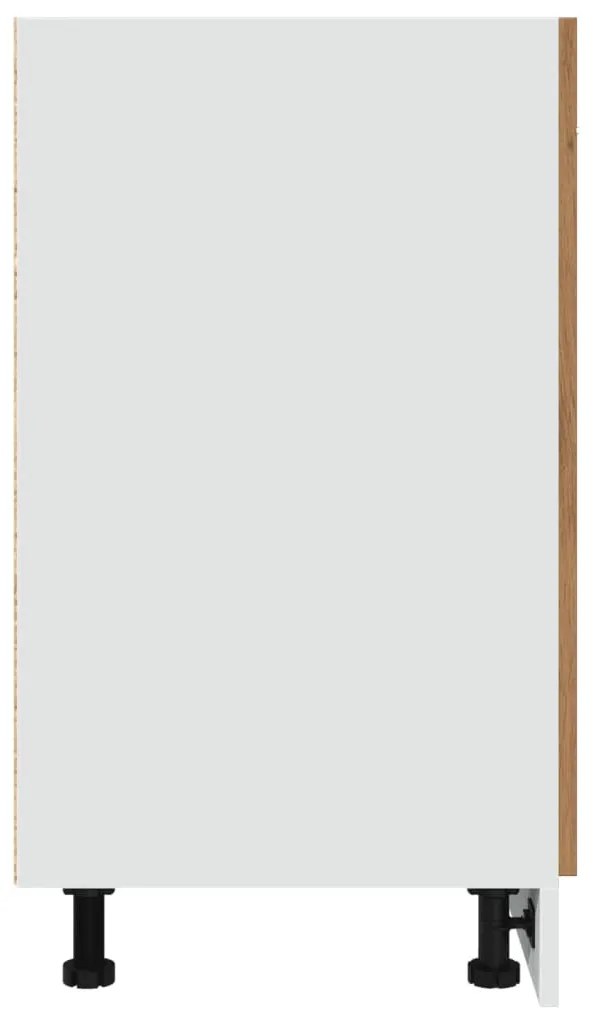 “Lyon” kézműves tölgy színű szerelt fa alsószekrény