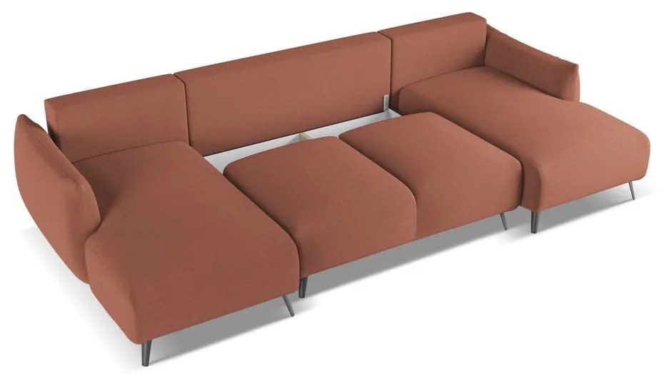 Rózsaszín sarokkanapé Malie – Makamii