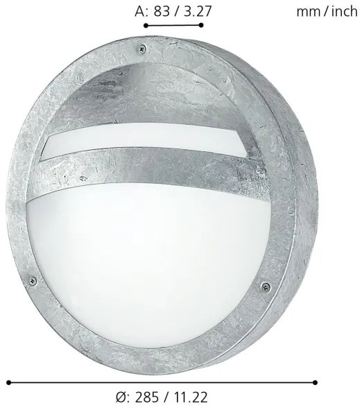 Eglo 88119 - Kültéri fali lámpatest SEVILLA 1xE27/15W/230V IP44