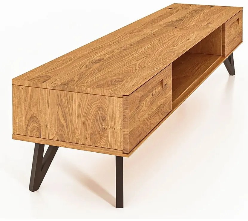 Tölgyfa TV-állvány 182x42 cm Golo - The Beds