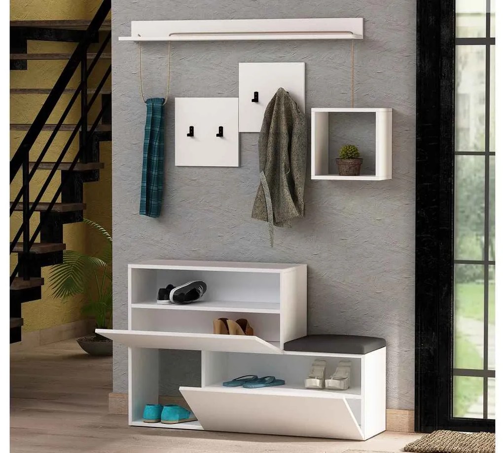 Design előszobafal szett Callia fehér